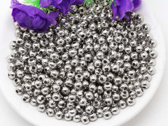 Шарик металлический 4мм цвет платины (Iron) (20шт.)