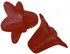 Бусина акрил Цветочек 41 матовый чашечка 18*17,5*12,5мм т.красный полупрозрачный (акрил)