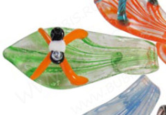 Кулон Туфля 01 45*20*15мм св.зелёная прозрачная (Lampwork)