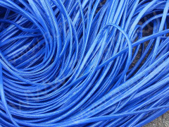 Шнур кожаный 25 мягкий кожзам полоска 2*1мм св.синий (1м)