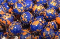 Бусина округлая 6мм Турквенит сине-оранжевый (камни)