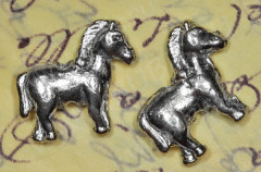 Бусина Лошадка 01 3D 16*15*4мм античное серебро (литьё)