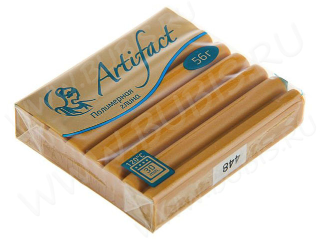 Полимерная глина Артефакт 448 Охра золотистая классический 56г.