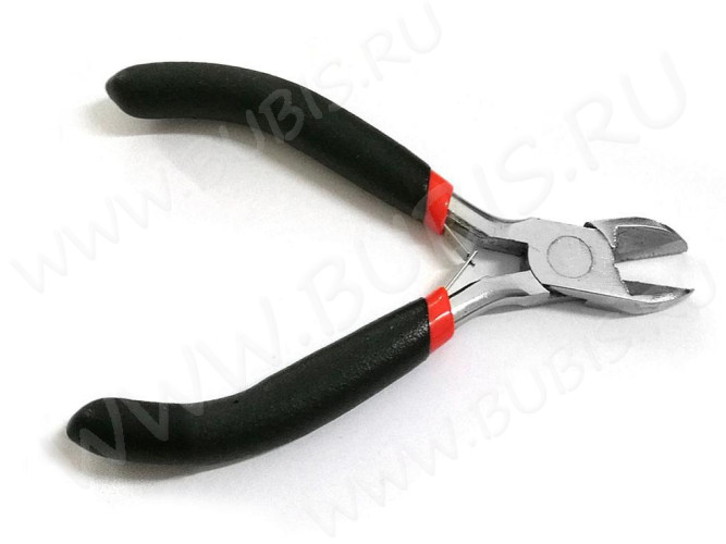 Кусачки 12 Бокорезы 110мм с чёрными ручками (инструменты для бижутерии)