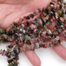 Купить Крошка (галтовка) каменная 208 4-8мм Турмалин натуральный (камни) (длинная нить прим. 90см) с доставкой по России