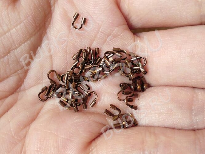 Защита ланки или нити от перетирания 4*5*1мм античная медь (10шт.)