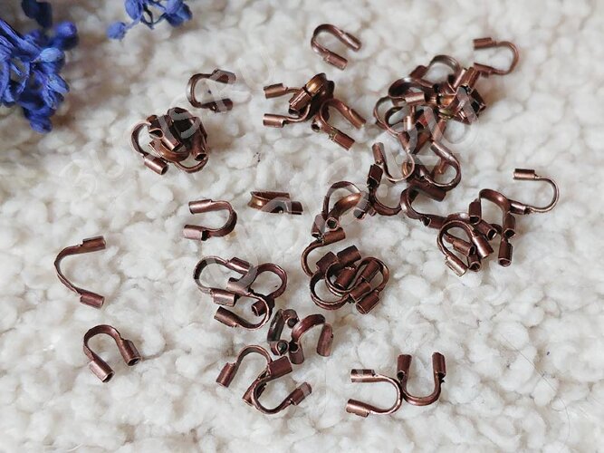 Защита ланки или нити от перетирания 4*5*1мм античная медь (10шт.)