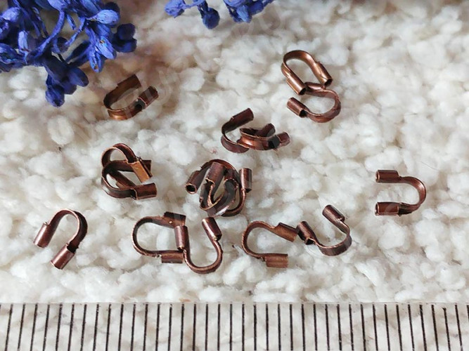 Защита ланки или нити от перетирания 4*5*1мм античная медь (10шт.)