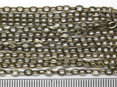 Цепочка C05 с плоским звеном 4,0*2,7мм античная бронза (Brass) (50см)