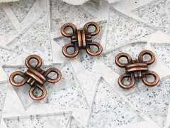 (СКИДКИ!!!) 001 Коннектор Узел двусторонний 10*10*3мм античная медь (литьё) (10шт.)