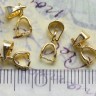Купить Держатель кулона 012 гладкий с пробой 18KGP 13*5*2,5мм золотистый (Brass) с доставкой по России
