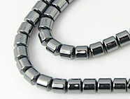 Бусина каменная Цилиндр 05 4,3*3,2мм Гематит синт. (камни) (НИТЬ)