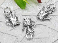 Подвеска Кружка 07 3D канцелярия 19*11,5*3,2мм античное серебро (литьё)