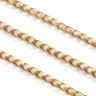 Купить Панцирная цепочка бордюрная 4,5 мм золотистая — хирургическая сталь (50 см) с доставкой по России