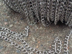 Цепочка I077 простая кручёная звено 5*3,5мм цвет платины (Iron) (50см)