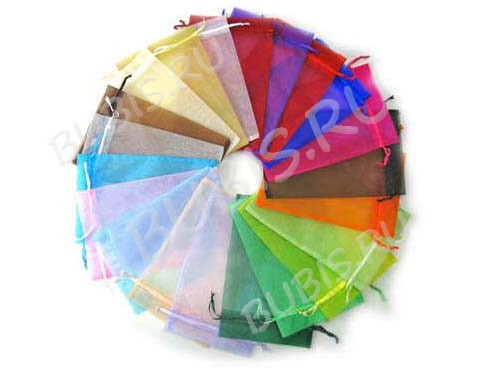 (СКИДКИ!!!) Мешочек органза 14 180*130мм МИКС без рисунка (упаковка для украшений) (5шт.)