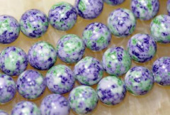 Бусина округлая 8мм Турквенит св.зелёно-св.фиолетовый (камни)