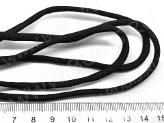 Шнур Паракорд 01 4-5мм чёрный (полиэстер+спандекс) (1м)