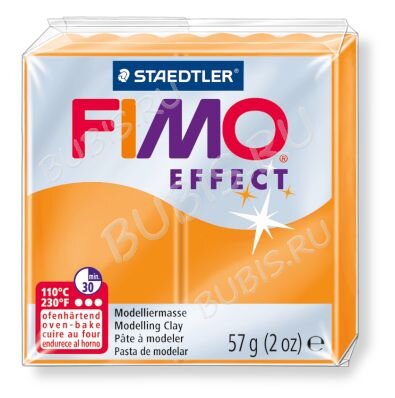 Полимерная глина FIMO Effect Полупрозрачный оранжевый 8020-404 (57г)