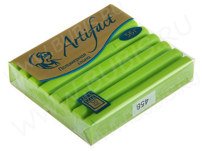 Полимерная глина Артефакт 458 Кленово зеленый классический 56г.