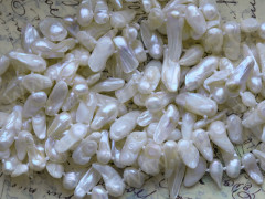 (ОПТ) Бусина Жемчуг 06 кейши 11-19*4,5-8мм натуральный (камни) (полунить 60-62см)