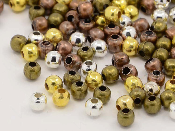 (СКИДКИ!!!) Шарик металлический 3мм МИКС всех цветов (Brass) (100шт)