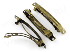 Основа (заготовка) для заколки №35 основа автомат большая 78*9*7мм античная бронза (Iron)