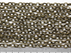 Цепочка I070 с простым плетением звено 4*3,5мм античная бронза (Iron) (50см)