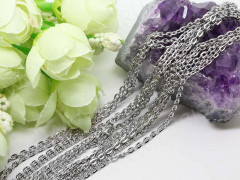 Цепочка I076 с плоским звеном 3*2,35мм цвет платины (Iron) (50см)