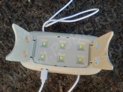 УФ лампа 09 6Вт 6 LED складная мини белая (инструменты для смолы)