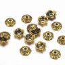 259 Шапочка маленькая с символами 6*6*1,8мм античное золото (литьё) (20шт) Купить 259 Шапочка маленькая с символами 6*6*1,8мм античное золото (литьё) (20шт) с доставкой по России