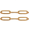 Купить Цепочка S30-G ювелирная плоское овальное звено 12*4*1мм золотистая (Хирургическая сталь) (50см) с доставкой по России