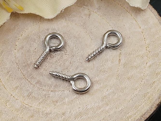 (СКИДКИ!!!) Штифт винтовой 01 толстый 10*5*1,3мм цвет платины (Iron) (50шт.)