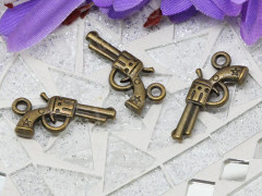 Подвеска Пистолет 03 3D Револьвер 24*11,5*3,5мм античная бронза (литьё)