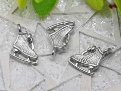 Подвеска Коньки 02 3D 12,5*11,5*3,5мм античное серебро (литьё)