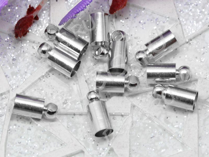 Концевик 036 9*4*4мм цвет платины (Brass) (10шт.)