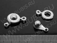 Замочек-кнопка 03 17*9*5мм цвет платины (Iron)