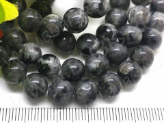(СКИДКИ!!!) Бусина округлая 8мм Ларвикит (Лабрадорит Норвежский) (камни) (10шт.)