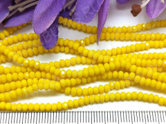 Бусина кристалл гранёный абакус 3*3*2мм жёлтый непрозрачный (имитация Сваровски) (50шт.)