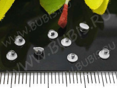 Глазки №01 Округлые с бегающим зрачком 3*3*2мм чёрно-белые (декоративные элементы) (20шт.)