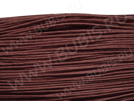 Вощёный х/б хлопковый шнур 1,5мм бордовый (1м)