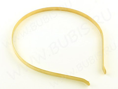 Ободок для волос основа 135*5мм золотистый (заготовка)
