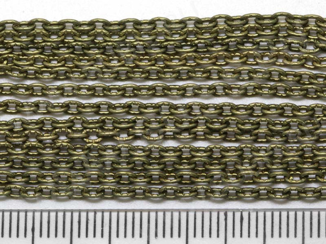 Цепочка I065 с узором звено 3,2*2,2мм античная бронза (Iron) (50см)
