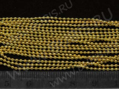 Цепочка I072 шариковая d=1,5мм золотистая (Iron) (50см)