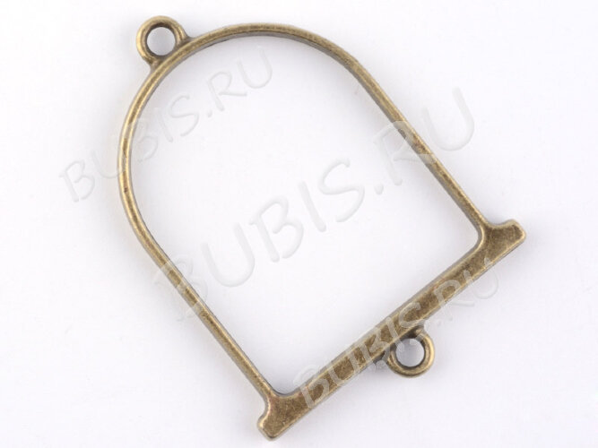 Подвеска Рамка 26 Клетка Коннектор 48*36*3,5мм античная бронза (литьё)