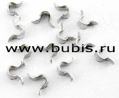 Зажимы №03 5*3мм цвет никель, но БЕЗ никеля (Iron) (10шт.)