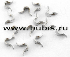 Зажимы №03 5*3мм цвет никель, но БЕЗ никеля (Iron) (10шт.)