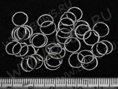 (СКИДКИ!!!) Колечки обычные 8*0,7мм цвет платины никель (Iron) (100шт)