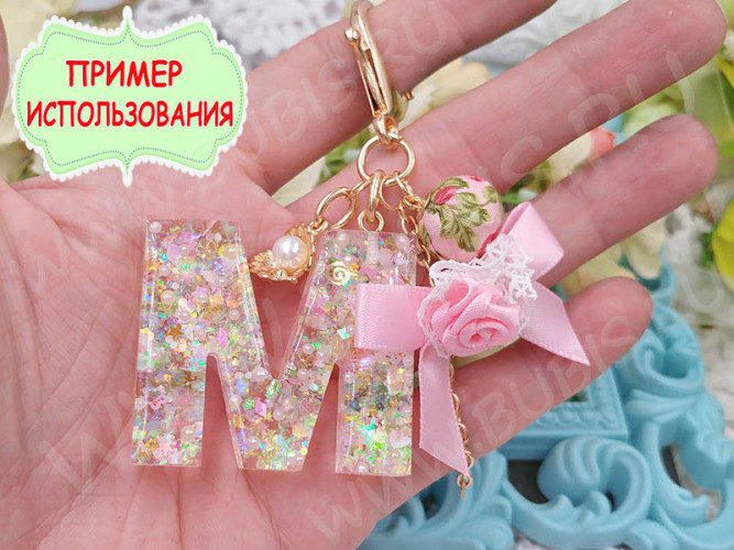 Молд 137 для эпоксидной смолы 48*43*10мм Буква M (силикон)