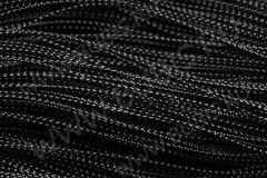 Металлизированный шнур 01 0,8мм чёрный (1м)